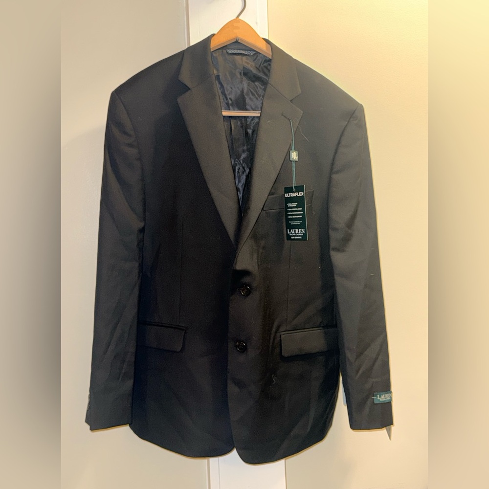 🆕 Lauren Ralph Lauren 🖤 Classic-Fit Ultra Flex 🖤 Stretch Suit Jacket - 44 Short